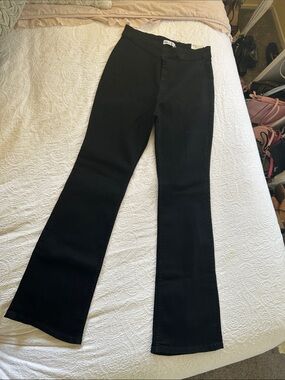 Zara Black Skinny Flare Pants